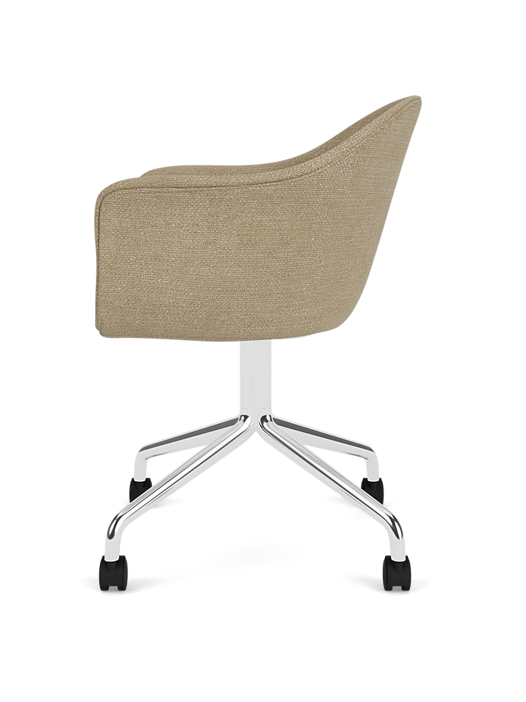 Harbour Dining Chair | Chrome Star Base w/ Casters, Upholstered Harbour Dining Chair | Chrome Star Base w/ Casters, Upholstered